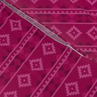 Stripe Rug in Raspberry