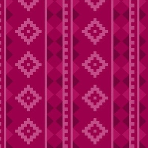 Stripe Rug in Raspberry