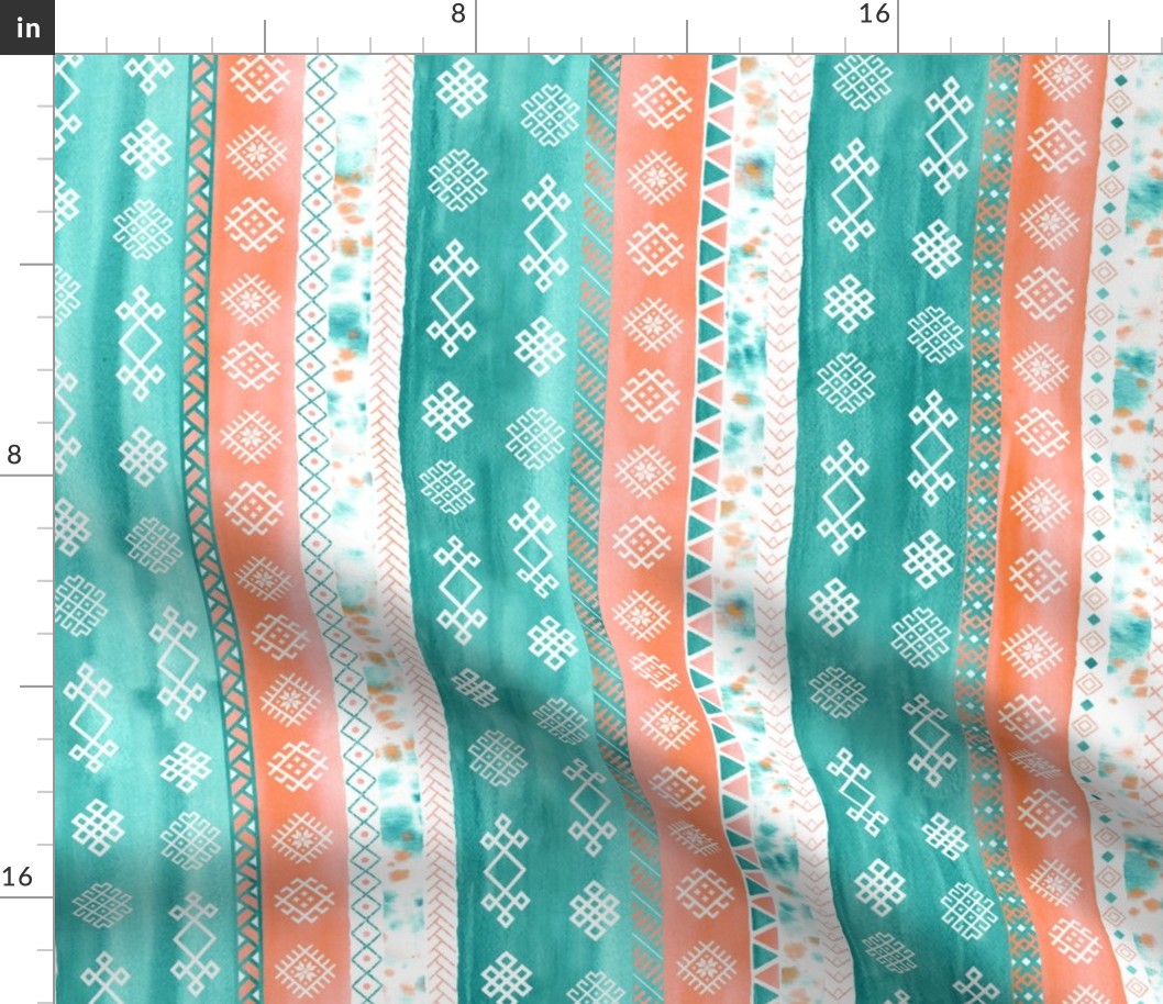 Baltic Bohemian Gypsy Coral Teal