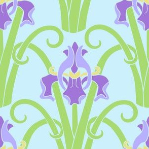 Art Nouveau Iris  -  Bright