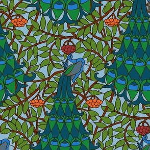 Art Nouveau Peacock  -  Vivid