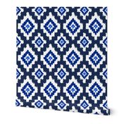 Boho Ikat in Navy