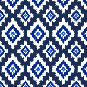 Boho Ikat in Navy