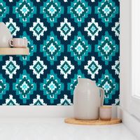 Boho Ikat in Shades of Blue