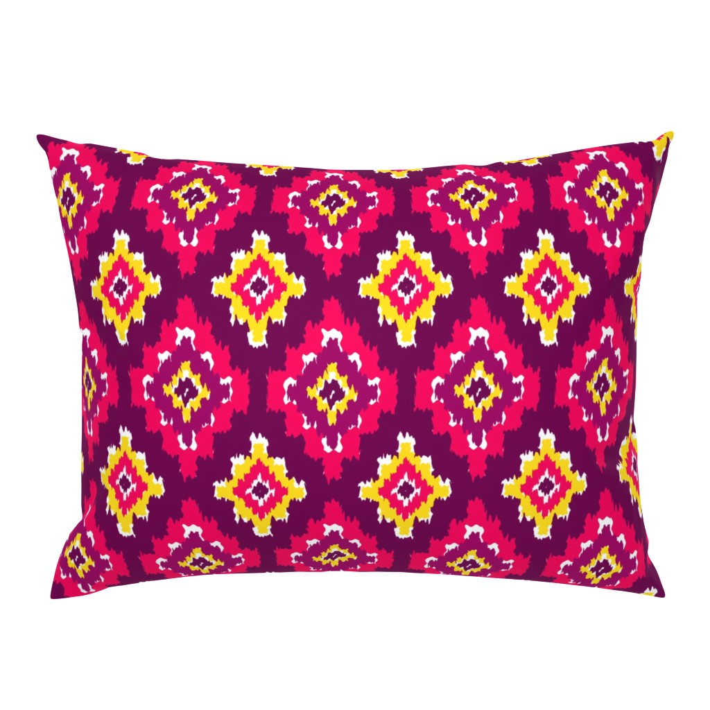 Boho Ikat in Fiery Pink