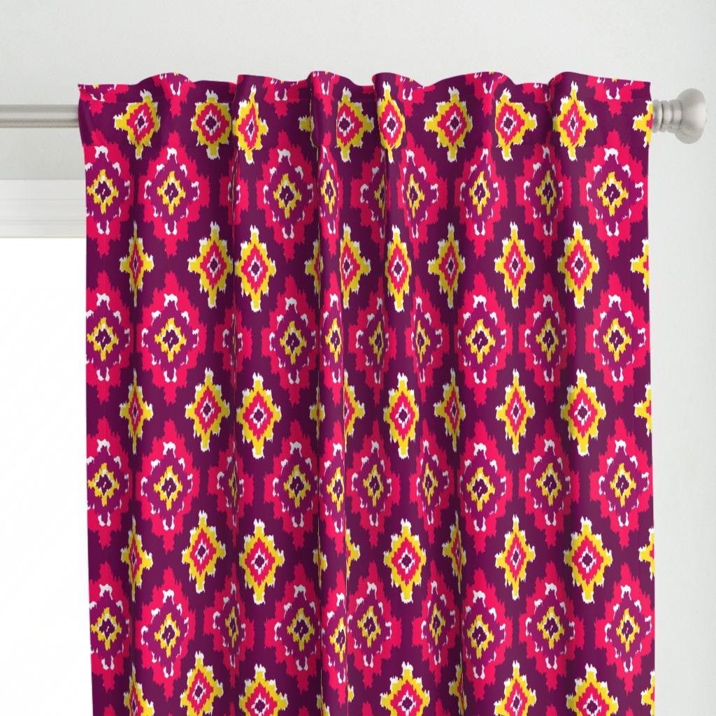 Boho Ikat in Fiery Pink