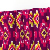 Boho Ikat in Fiery Pink