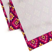 Boho Ikat in Fiery Pink