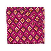 Boho Ikat in Fiery Pink