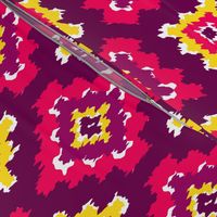 Boho Ikat in Fiery Pink