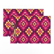 Boho Ikat in Fiery Pink