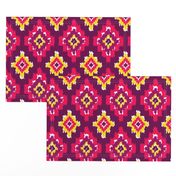 Boho Ikat in Fiery Pink