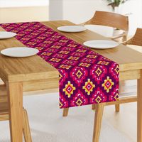 Boho Ikat in Fiery Pink