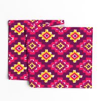 Boho Ikat in Fiery Pink