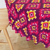 Boho Ikat in Fiery Pink