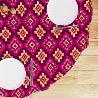 Boho Ikat in Fiery Pink