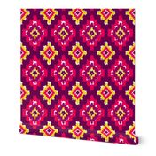 Boho Ikat in Fiery Pink