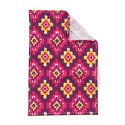 Boho Ikat in Fiery Pink