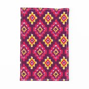 Boho Ikat in Fiery Pink