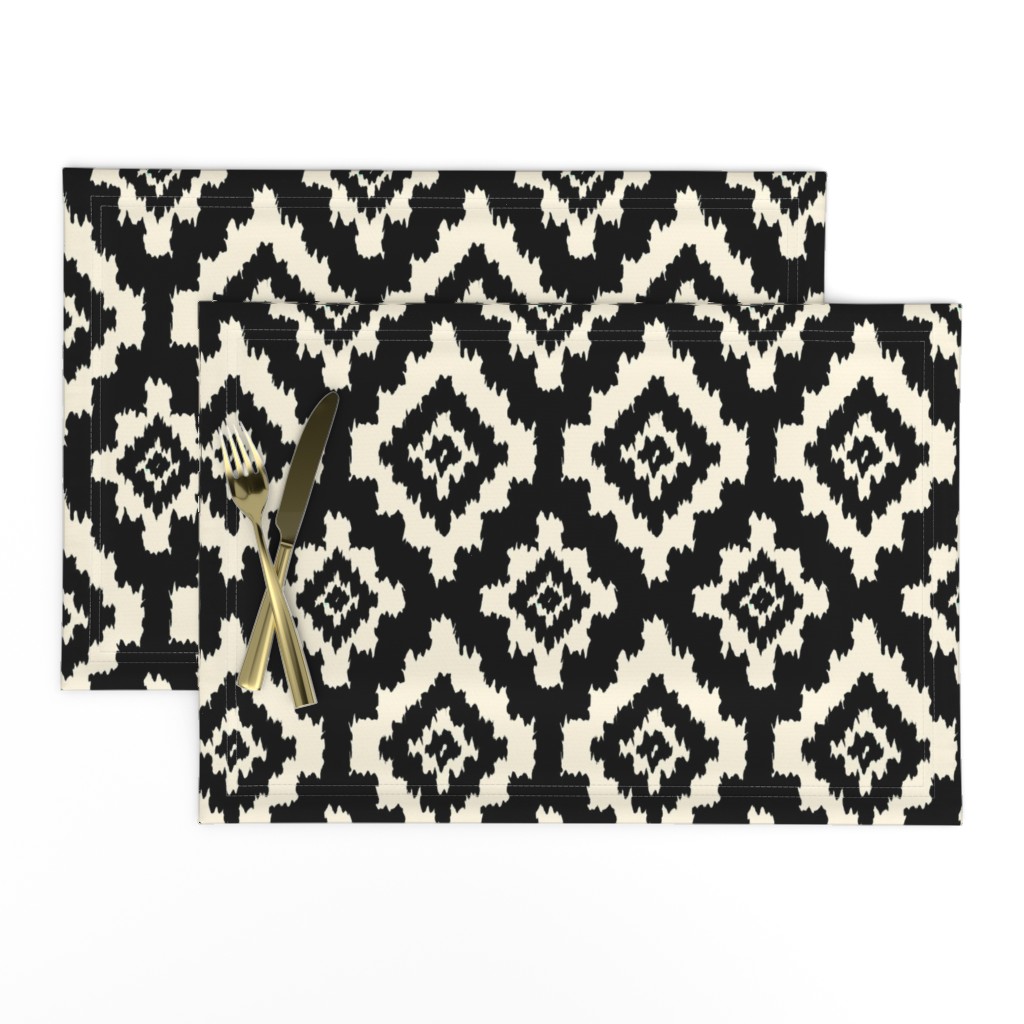 Boho Ikat in Black & Cream