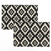 Boho Ikat in Black & Cream