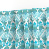 Ice Blue Geometric Forest