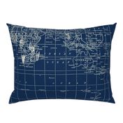 World Map in Navy