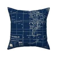 World Map in Navy