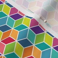 Colorful Modern Geometric 3D Box Pattern