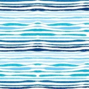 Water Waves Blue Brushstroke Wave Like Stripes