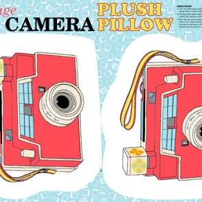 Vintage Toy Camera Cut-and-Sew Plush Pillow Pattern