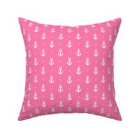 Anchor Pink and White Nautical Anchors and Poka Dots