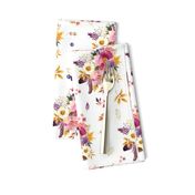 6" Fall Friends Basic Florals - White