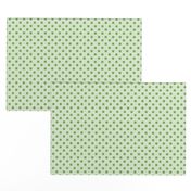 Moss green polka dots