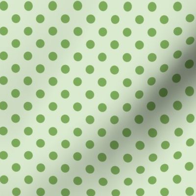 Moss green polka dots