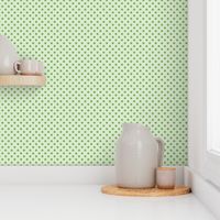 Moss green polka dots