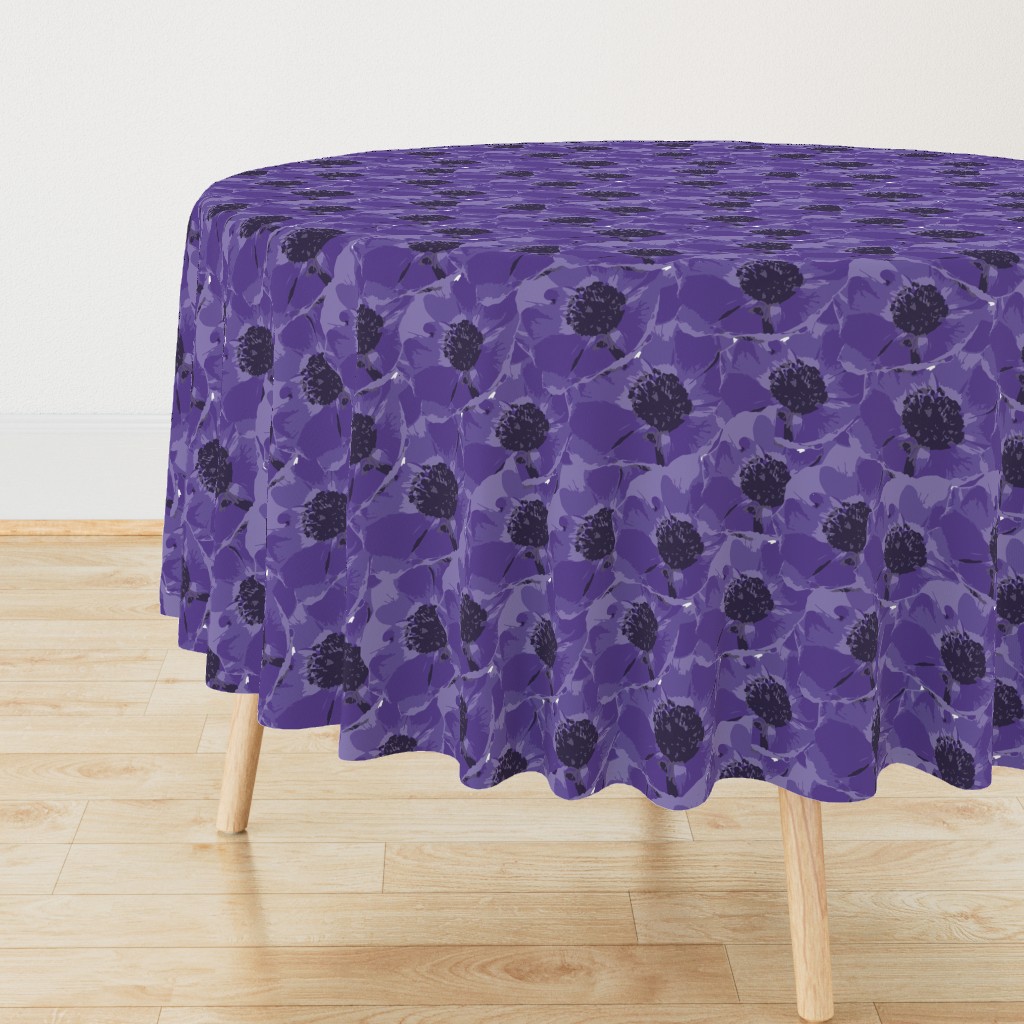 Purple Anemone Flower Design