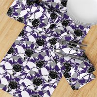 Anemone Multi Purple & Gray  Flower Design