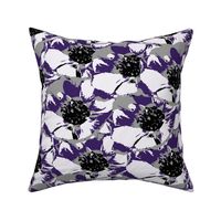 Anemone Multi Purple & Gray  Flower Design