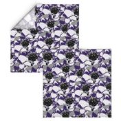 Anemone Multi Purple & Gray  Flower Design