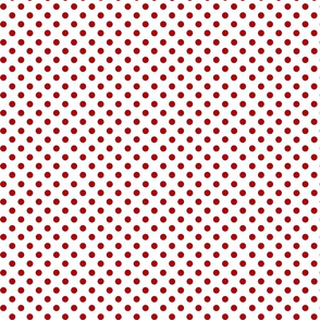Red and white polka dots