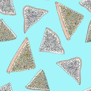 Australiana Sprinkle Fairy Bread Pattern on Aqua