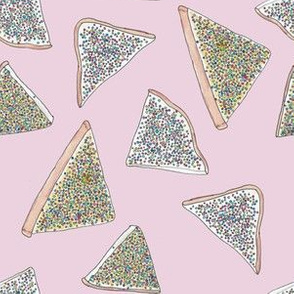 Australiana Sprinkle Fairy Bread Illustration on Pink