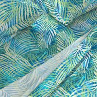 Batik Palms Green on Teal 200L