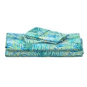 Batik Palms Green on Teal 200L