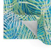 Batik Palms Green on Teal 200L