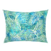 Batik Palms Green on Teal 200L