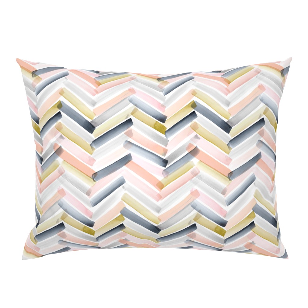 Chevron Blush Navy