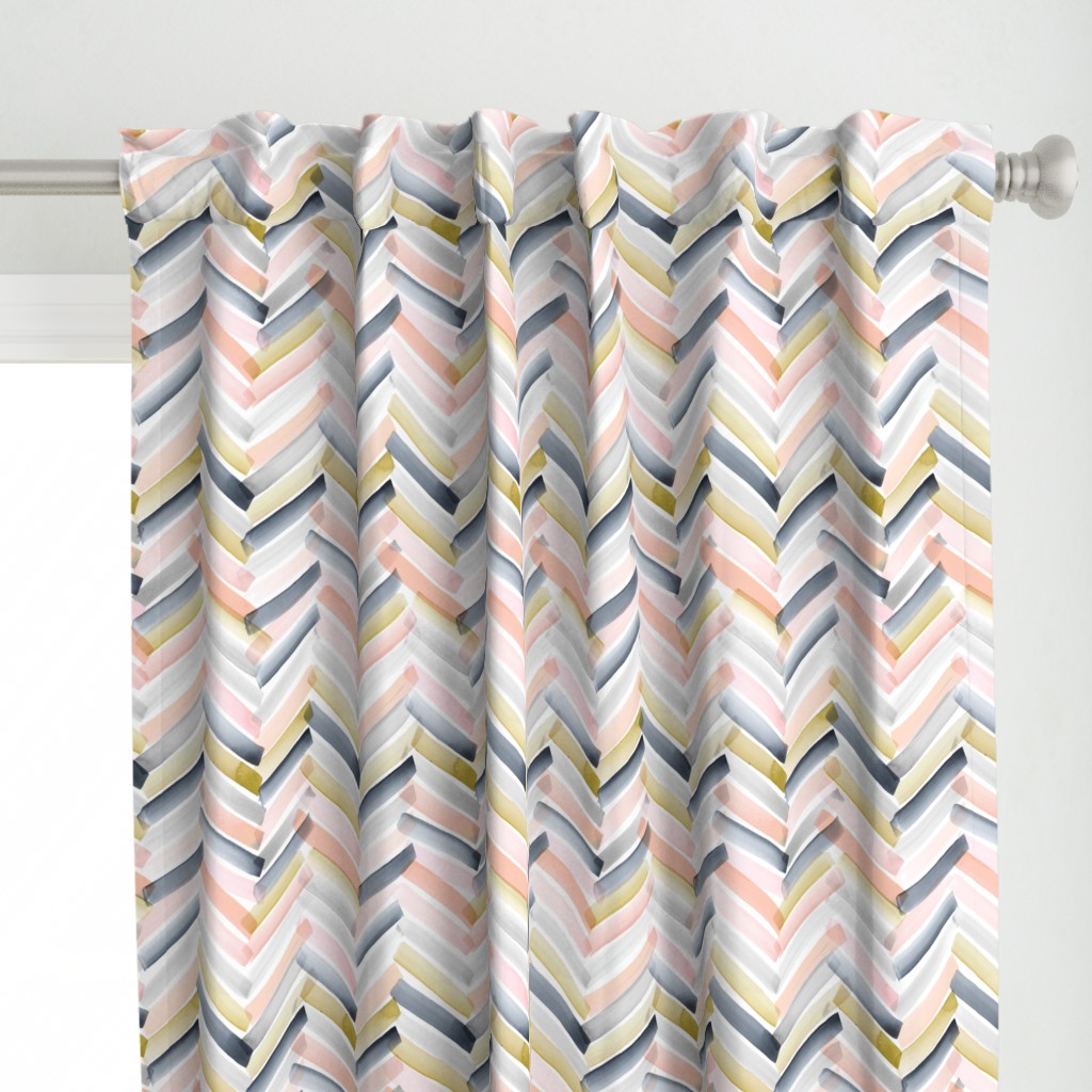 Chevron Blush Navy