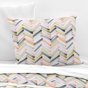 Chevron Blush Navy